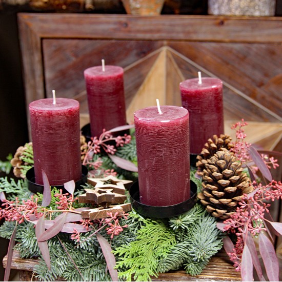 Adventkranz Bordeaux