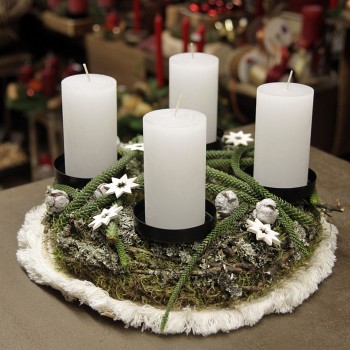 Adventkranz White Style
