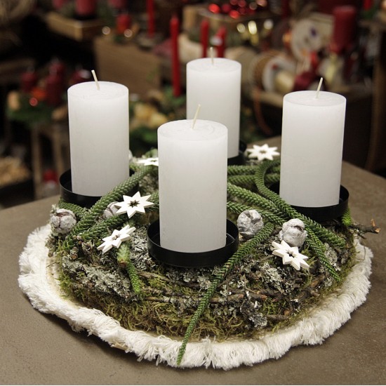 Adventkranz White Style