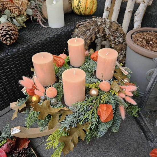 Adventkranz Peach